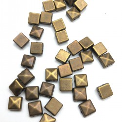 Antik Yeşil Kare Plastik Boncuk-PLB-1001