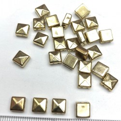 Gold Renk Kare Plastik Boncuk-PLB-1003