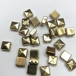 Gold Renk Kare Plastik Boncuk-PLB-1003