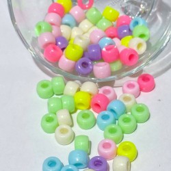 Rengarenk Silindir Plastik Boncuk 1 Paket 20 Gram-PLB-1011