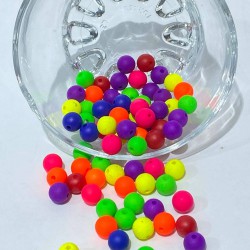 Yuvarlak Neon Renkli Plastik Boncuk 1 Paket 20 Gram-PLB-1013