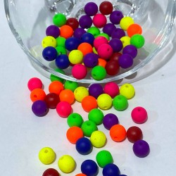 Yuvarlak Neon Renkli Plastik Boncuk 1 Paket 20 Gram-PLB-1013