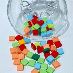 Kare Karışık Renkli Plastik Boncuk 1 Paket 20 Gram-PLB-1014