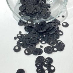 Simli Siyah Çanta Ve Patik Pulu 10 mm-PP-101