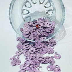 Simli Fuşya Çanta Ve Patik Pulu 10 mm-PP-103