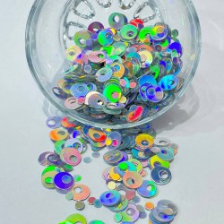 Janjanlı Gümüş Çanta Ve Patik Pulu 10 mm-PP-107