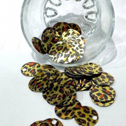 Leopar Desenli Çanta Ve Patik Pulu 20 mm-PP-125