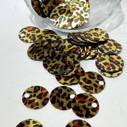 Leopar Desenli Çanta Ve Patik Pulu 20 mm-PP-125