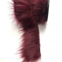 Bordo Yapay Kürk Biyeli Şerit 8 cm-PPS-1012