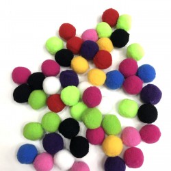 Renkli Büyük Boy Ponpon 2,5 cm 20 adet-PPS-1014