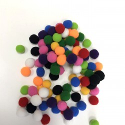 Renkli Orta Boy Ponpon 2 cm 20 adet-PPS-1015