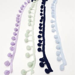 Rengarenk Şerit Ponpon 1,5cm-PPS-1026 Rengarenk Şerit Ponpon 1,5cm-PPS-1026