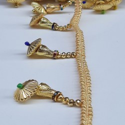 Renkli Mekik Boncuklu Saçak Şerit-PPS-1061