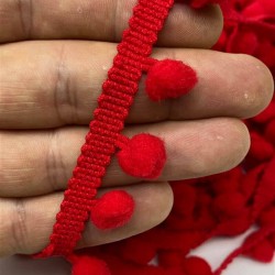 Kırmızı Ponpon Şerit-PPS-1067 Kırmızı Ponpon Şerit-PPS-1067