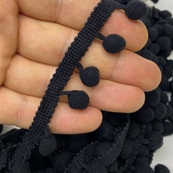 Siyah Ponpon Şerit-PPS-1073