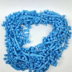 Bebe Mavi Ponpon Şerit-PPS-1083 Bebe Mavi Ponpon Şerit-PPS-1083