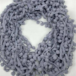 Gri Ponpon Şerit-PPS-1086 Gri Ponpon Şerit-PPS-1086