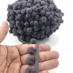 Koyu Füme Büyük Boy Ponpon Şerit-PPS-1095 Koyu Füme Büyük Boy Ponpon Şerit-PPS-1095