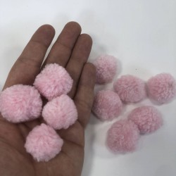 Pembe Orlon Ponpon 10 Adet-PPS-1110 Pembe Orlon Ponpon 10 Adet-PPS-1110
