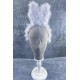 Beyaz Ful Tüylü Tavşan Kulaklı Taç Yılbaşı Kız Çocuk Tacı Tavşan Tacı Parti Organizasyon Tacı-PPTAC-1001