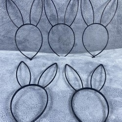 Tasarım Tavşan Kulaklı Taç Yılbaşı Tacı Kız Çocuk Tacı Parti Organizasyon Tacı 5 Adet-PPTAC-1004