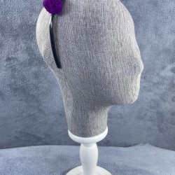 Organizasyon Parti Tacı Mor Ponponlu Kız Çocuk Tacı-PPTAC-1007