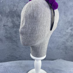 Organizasyon Parti Tacı Mor Ponponlu Kız Çocuk Tacı-PPTAC-1007