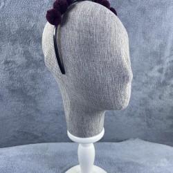 Organizasyon Parti Tacı Mürdüm Ponponlu Kız Çocuk Tacı-PPTAC-1009