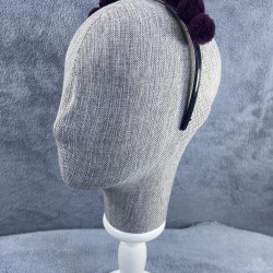 Organizasyon Parti Tacı Mürdüm Ponponlu Kız Çocuk Tacı-PPTAC-1009