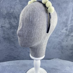 Organizasyon Parti Tacı Açık Sarı Ponponlu Kız Çocuk Tacı-PPTAC-1010