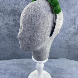 Organizasyon Parti Tacı Yeşil Ponponlu Kız Çocuk Tacı-PPTAC-1015