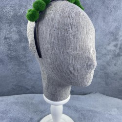 Organizasyon Parti Tacı Yeşil Ponponlu Kız Çocuk Tacı-PPTAC-1015