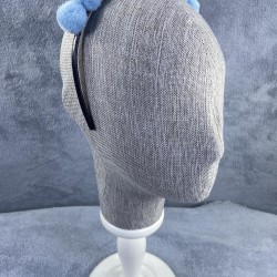 Organizasyon Parti Tacı Bebe Mavi Ponponlu Kız Çocuk Tacı-PPTAC-1016