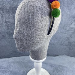 Organizasyon Parti Tacı Rengarenk Ponponlu Kız Çocuk Tacı-PPTAC-1018