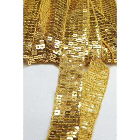 Gold Renk Kare Pul Şerit 2 cm-PS-1016