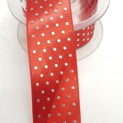 Puantiyeli Saten Kurdele 4 Cm-PSK-1002