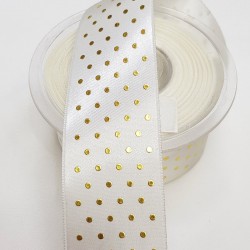 Puantiyeli Saten Kurdele 4 Cm-PSK-1003