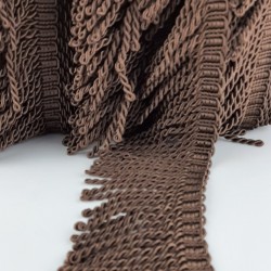 Kahve Burgulu Bulyon Saçak Püskül Şerit-PUSKUL-1006