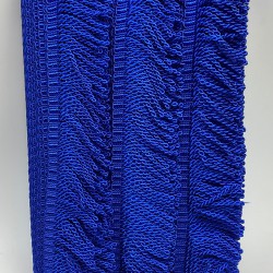 Saks Mavi Burgulu Bulyon Saçak Püskül Şerit-PUSKUL-1009