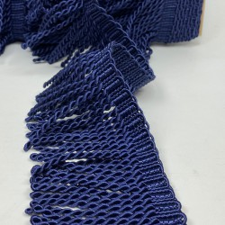 Lacivert Burgulu Bulyon Saçak Püskül Şerit-PUSKUL-1011