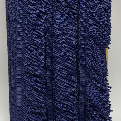 Lacivert Burgulu Bulyon Saçak Püskül Şerit-PUSKUL-1011