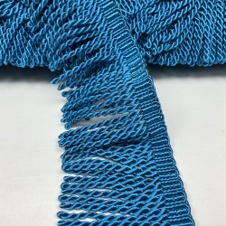 Turkuaz Burgulu Bulyon Saçak Püskül Şerit-PUSKUL-1013