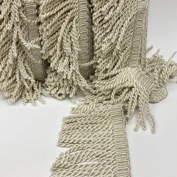 Krem Burgulu Bulyon Saçak Püskül Şerit-PUSKUL-1015