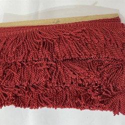 Kırmızı Burgulu Bulyon Saçak Püskül Şerit-PUSKUL-1017