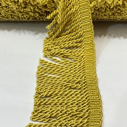 Hardal Sarısı Burgulu Bulyon Saçak Püskül Şerit-PUSKUL-1018