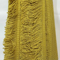 Hardal Sarısı Burgulu Bulyon Saçak Püskül Şerit-PUSKUL-1018