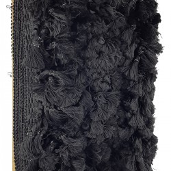 Siyah Topuzlu Sa&ccedil;ak P&uuml;sk&uuml;l Şerit-PUSKUL-1019