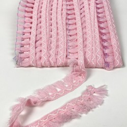 Pembe Pamuk Püskül Saçak Şerit-PUSKUL-1023 Pembe Pamuk Püskül Saçak Şerit-PUSKUL-1023