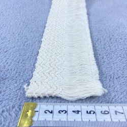 Krem Çizgi Desenli Pamuk Saçak Şerit Püskül-PUSKUL-1025 Krem Çizgi Desenli Pamuk Saçak Şerit Püskül-PUSKUL-1025