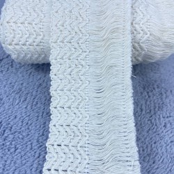 Krem Çizgi Desenli Pamuk Saçak Şerit Püskül-PUSKUL-1025 Krem Çizgi Desenli Pamuk Saçak Şerit Püskül-PUSKUL-1025